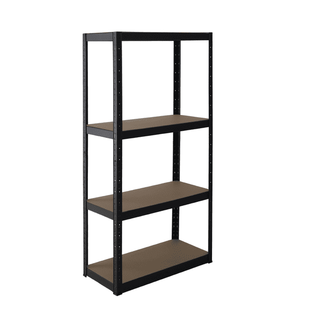 Estante Anaquel Organizador 4 Niveles Stock & Lock Color Negro Mueble Organizador Estante Multiusos
