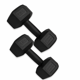 thumbnail image 1 of Par de Mancuernas hexagonales plastificadas Tayga 5 Kg. c/u color Negro., 1 of 5