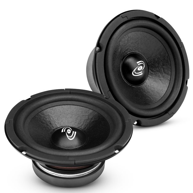 Bocina Woofer de 6.5 Pulgadas para Auto Pyle, 250 W de Potencia Máxima, Medios Graves y Rango Medio, Respuesta de 70Hz-9kHz, Imán de 25 Onzas, 8 Ohms, 92 dB y Cono de Papel Recubierto