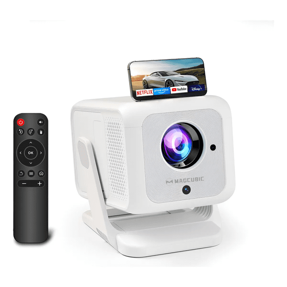 [Enfoque Automático] Miniproyector Nativo Magcubic 4K Full HD 1080P con WiFi 6 y BT 5.2, Piedra Ptica Automática de Brillo 420 ANSI para Proyector Portátil de Cine en Casa y Al Aire Libre HY310X