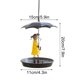 thumbnail image 4 of Comedero para pájaros de exterior CLLC, nuevo, con cadena metálica colgante, diseño de niña y paraguas, soporte para colgar, ideal para decorar jardines y patios., 4 of 7