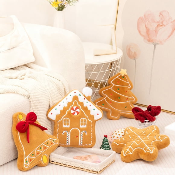 Cojín Navideño de Jengibre: Un Regalo para Las Fiestas y El Año Nuevo.