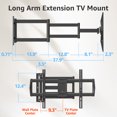 thumbnail image 2 of HOMOUNT Soporte de Pared para TV de Brazo Largo de Movimiento Completo para TVs de 42"-75", Soporte de Esquina para TV con Brazo de Extensión de 37.9", Soporte para TV con Giro Articulado E, 2 of 8