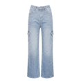 thumbnail image 1 of Jeans Quarry para Dama, Cargo Bleach Azul Talla 13, 1 of 4
