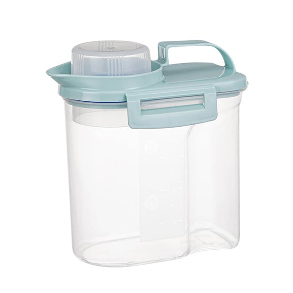 Food Storage Container Airtight Canister, Clear Plastic Jar with Secure Locking Lid for Pantry Kitchen, Stackable Dry Food Organizer for Cereal Snacks, 1 Piece