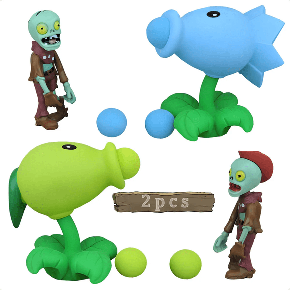 2pcs Plantas Vs Zombies Coleccion Juguete Modelos Diferentes Xtellar multicolor