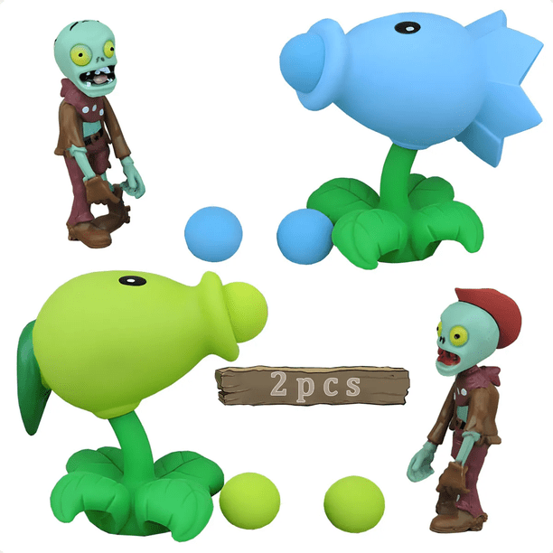 2pcs Plantas Vs Zombies Coleccion Juguete Modelos Diferentes Xtellar multicolor