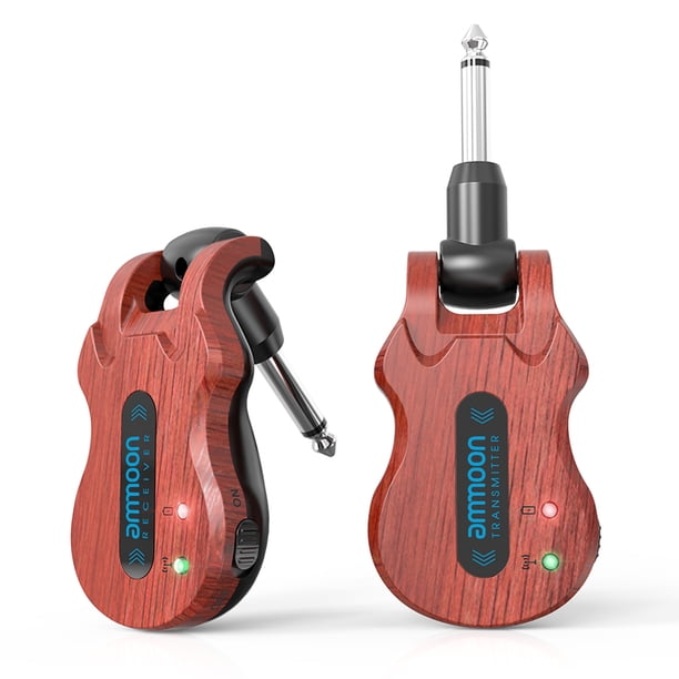 Sistema transceptor de audio Sistema de guitarra inalámbrico Audio Transmisor de guitarra digital Receptor Batería recargable incorporada Alcance de transmisión de 100 pies