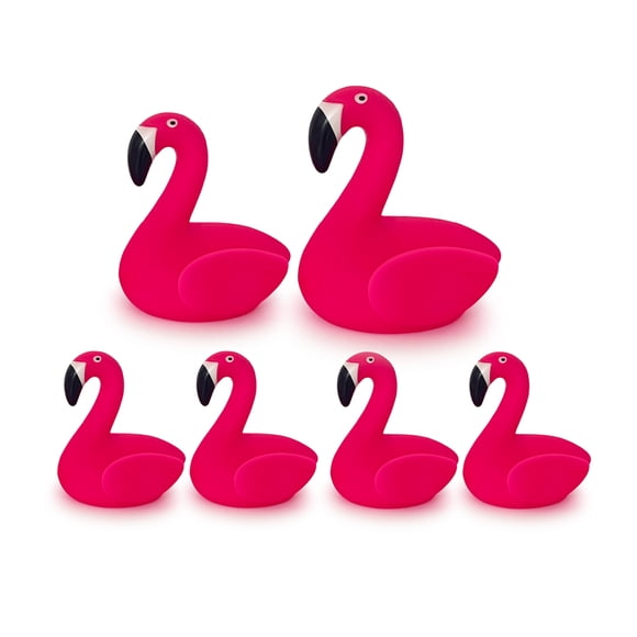 Bf Toys Set De 6 Flamingos De Vinil Chillones Para La Bañera
