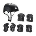 thumbnail image 2 of Casco de bicicleta para niños Juego de casco con rodilleras Guardias de muñequera de almohadillas, elegante engranaje de skateboard juego para Negro, 2 of 8