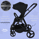 thumbnail image 3 of System travel carriola Sicilia + portabebé plagado compacto telas premium negro, 3 of 9