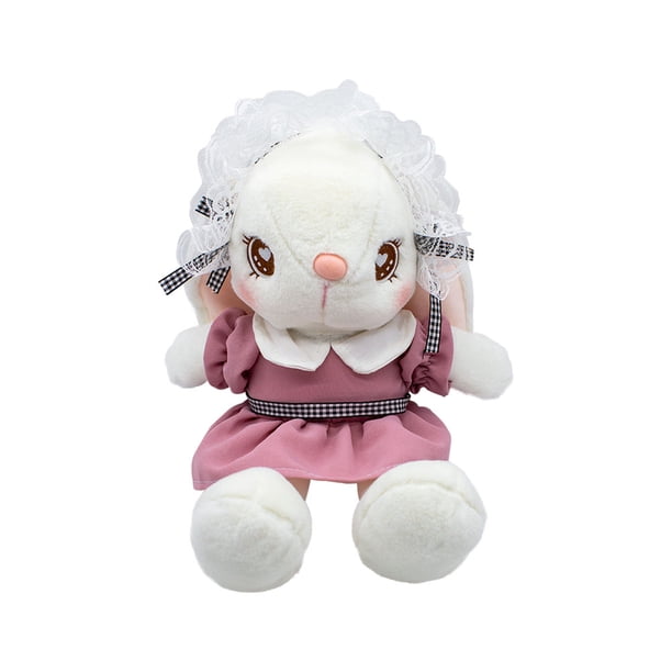 Bunnie Rosa Conejo De Peluche Suave Con Vestido Rosa Rabbit Bunny Importadora La ...