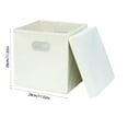 thumbnail image 4 of MTBLYS Caja de almacenamiento de tela | Organizador de cajones plegable | 28 x 28 x 28 cm | Cubo de tela con tapa | 1 pieza | Almacenamiento para el hogar y el coche, 4 of 7