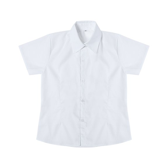 FELTECHELECTR Camisa de uniforme escolar de manga corta, blanca, estilo japonés, para niñas (talla 1)