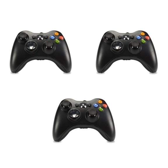 Paquete 3 Controles Generico Alambrico Compatible con Consolas Xbox 360 Y PC Windows Gamepad Negro