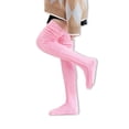 thumbnail image 4 of Medias de punto Color sólido Keen Socks High High Socks Women Leg Weavers Zapatos Accesorios Lindo otoño Halloween Medias rosa 1 par, 4 of 7
