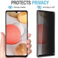 thumbnail image 3 of Zonyee Protector de pantalla de privacidad de vidrio templado para Samsung Galaxy A22 5G - Película protectora resistente a rayones - Fácil instalación Protección de borde a borde - Sin burbujas, 3 of 7