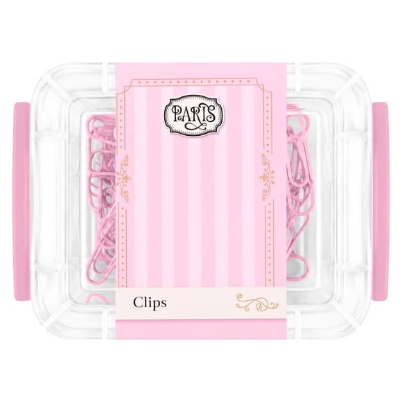 Clips Prichos París de Plástico y Metal Rosa 50 Piezas