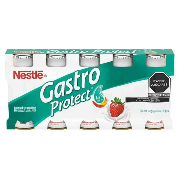 Yogurt bebible Nestlé Gastro Protect fresa 5 pzas 110 g c/u