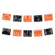 thumbnail image 1 of Papel picado Dia de Muertos DECORAMEC Guirnaldas de plastico picado 5 tiras de 5 metros negro y naranja, 1 of 5