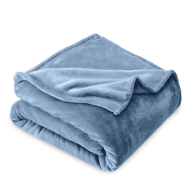 Manta de Felpa de microfibra Bare Home King Azul Corona
