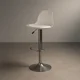 thumbnail image 3 of Sillas para Bar y Barra de Cocina con Respaldo y Reposapies de Altura Ajustable Banco Taburete Giratorio con Asiento Acolchado de Diseño Moderno Set 4 Piezas Blanco, 3 of 7