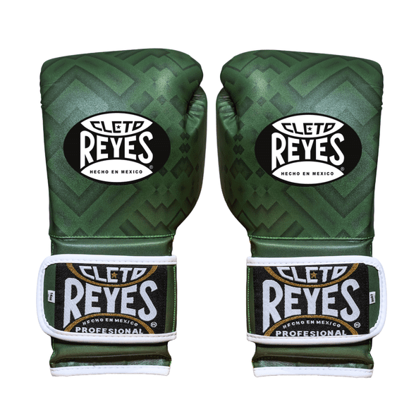 Guante de box, edición mexicana, Cleto Reyes en sintético y con cierre de contacto color verde