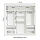 thumbnail image 4 of Ropero Closet Madesa Reno 3 Puertas Corredizas BN, 4 of 10