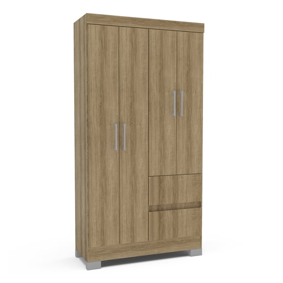 Ropero Closet 4 puertas y 2 cajones Color Miel Mobi
