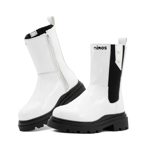 Bota Larga Invierno Juvenil Estoperoles Ninos Blanco 20 Ninos 41709-1