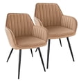 thumbnail image 1 of Set de 2 Sillas Terciopelo con Descansa Brazos para Comedor cafe, 1 of 7