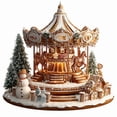 thumbnail image 2 of Christmas Acrylic Ornaments Set, Holiday Carousel and Castle Decor, Festive Home Display, Seasonal Tabletop Decorations, Winter Themed Accents, Lightweight Acrylic Christmas Decor for Mantel Shelf, 2 of 5