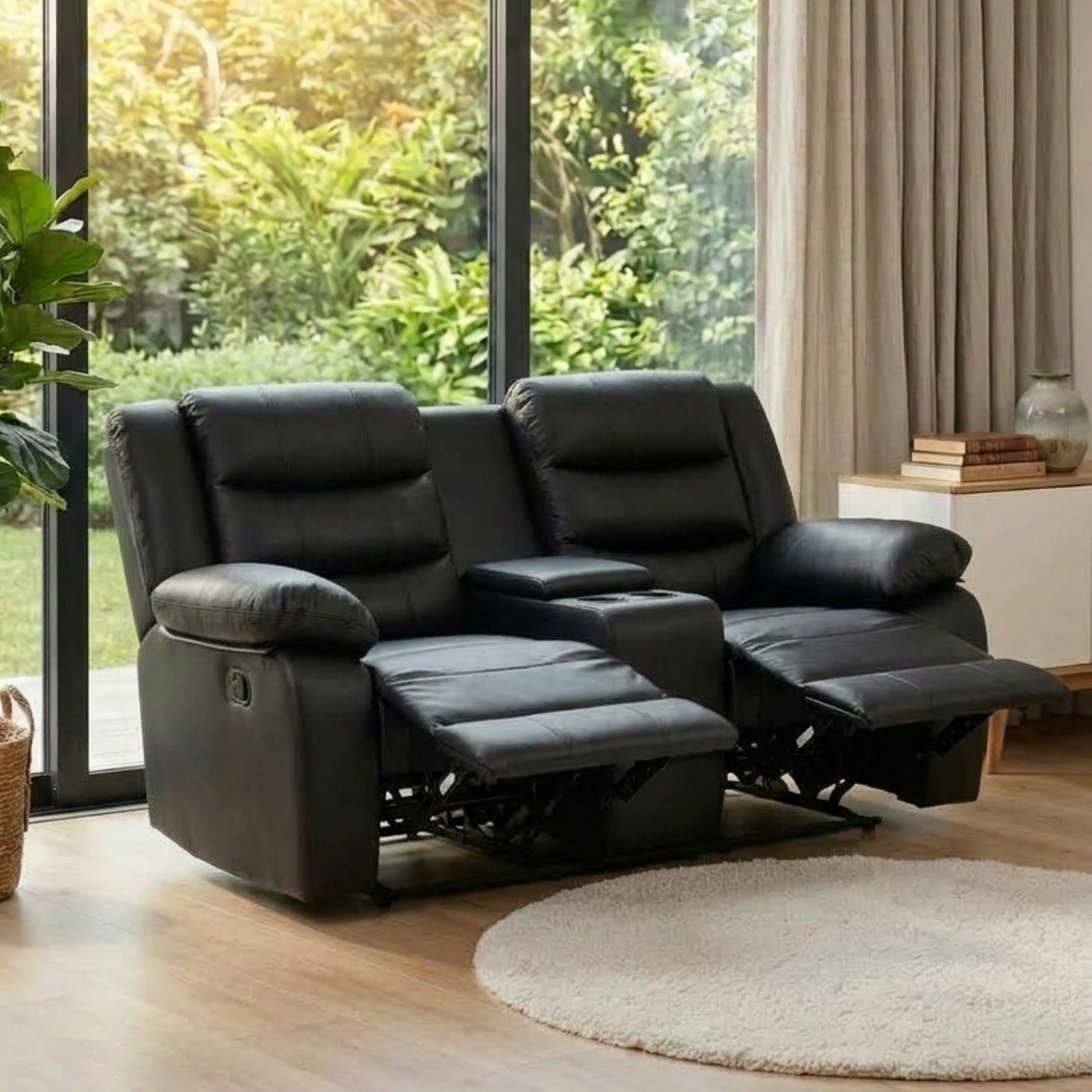 Love Seat Reclinable Easy Living Bryce Negro