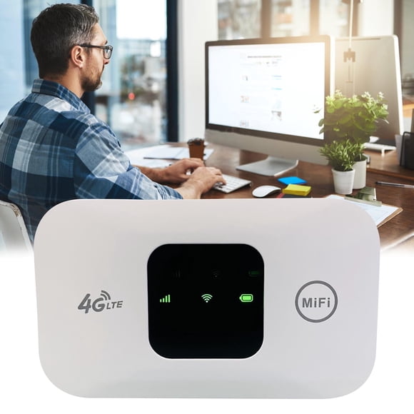Hotspot móvil 4G Enrutador de Internet inalámbrico portátil | Dispositivo de red de bolsillo WiFi LTE de alta velocidad de 150 Mbps | Admite hasta 10 usuarios | 72 horas en espera | Ranura SIM |