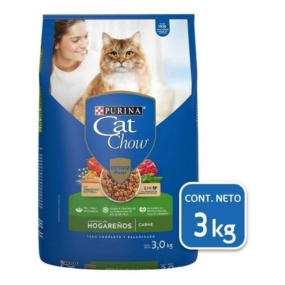Alimento para Gato Purina Cat Chow Adulto Hogareño Sabor Carne 3 kg
