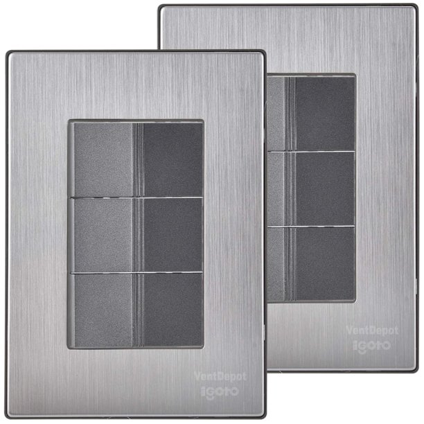 Apagador con Placa Inoxium3AOxford 2Pzas Apagadorx3 125-250VCA 10A 50/60Hz Plateado/Oxford Acero Inoxidable/PC.