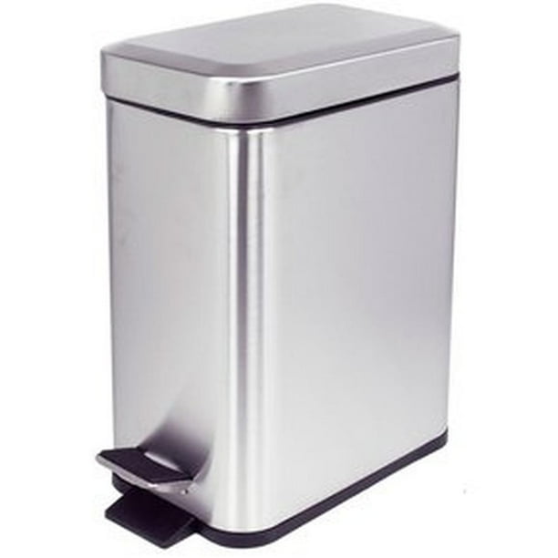 bote de basura Good & Good Cesto con tapa pedal metal cromado 5 L