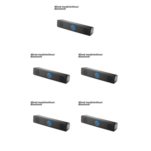 Matsuzay Altavoz compatible con Bluetooth Barra de bocina doble Estéreo Subwoofer Altavoz Barra de sonido de audio en el hogar Teatro TV PC de alto Type2 NO2
