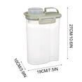 thumbnail image 2 of Food Storage Container Airtight Canister, Clear Plastic Jar with Secure Locking Lid for Pantry Kitchen, Stackable Dry Food Organizer for Cereal Snacks, 1 Piece, 2 of 3