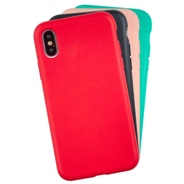 Funda para iPhone X, Case InstaCase Biodegradable Rojo EcoFriendly iPhone X, Protector para iPhone X Biodegradables