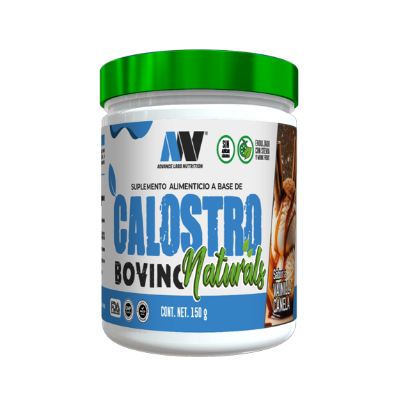 Calostro Bovino en Polvo Advance Labs Naturals Stevia y Monk Fruit Vainilla Canela 30 Serv 180g