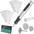 thumbnail image 1 of Lápiz de Grabado Inalámbrico, Kit de Herramientas Rotativas Tipo C con 20 Puntas, Pantalla LED de 3 Velocidades para Tallado en Madera y Metal, 1 of 1