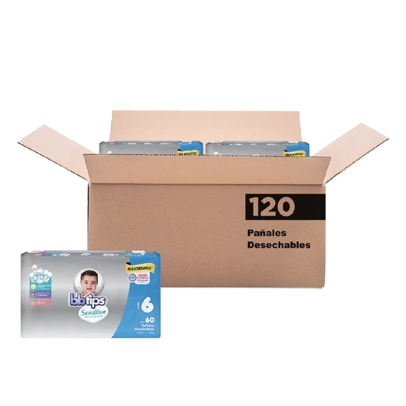 Pañal para Bebé Bbtips Sensitive Etapa 6 120 piezas