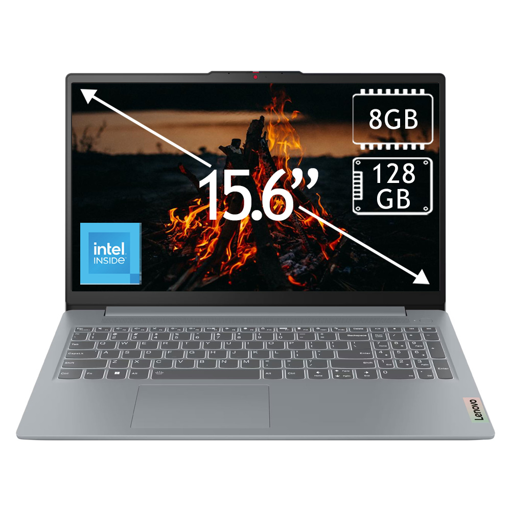 Laptop Lenovo IdeaPad Slim 3 15.6" N150 8GB 128GB Gris 83L7002FUS