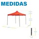 thumbnail image 5 of Carpa Toldo Plegable 3x3 Impermeable Retractil Jardin Onof Rojo, 5 of 6