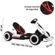 thumbnail image 5 of Montable Electrico Go Kart para Niños Largo Ajustable Luz 12v - Blanco, 5 of 8