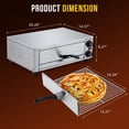 thumbnail image 2 of Yeshouse Horno eléctrico para pizza de 1300W, encimera, acero inoxidable, hasta 40 cm, fácil de limpiar, 2 of 7