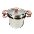 thumbnail image 1 of Sartén Sartén Cocina Utensilios de cocina Multipropósito Acero inoxidable Leche Olla Antiadherente Wok Huevo Sartén para fiesta, restaurante, co Olla de sopa rosa, 1 of 9