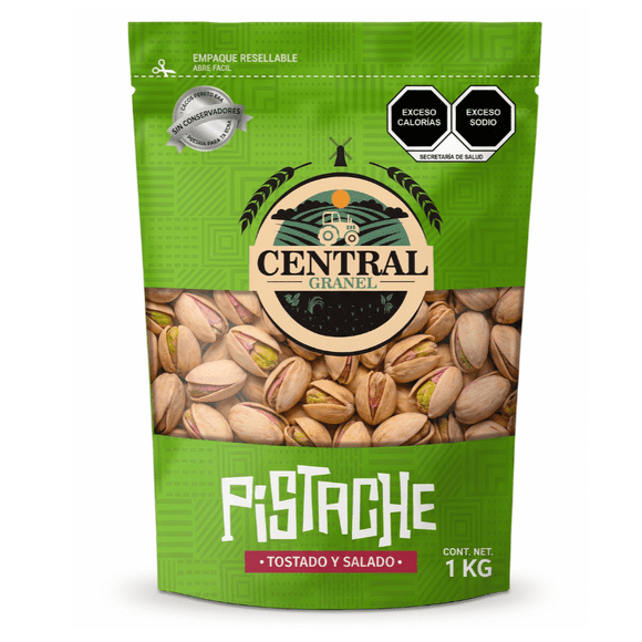 Pistache Tostado Salado Central Granel 1kg Snack Botana Frutos Secos