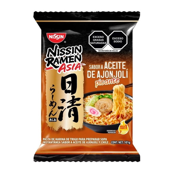 Ramen Nissin sabor a aceite de ajonjolí picante 101 g